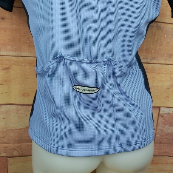 𝅺🍄3/50$🍄 Louis Garneau cycling 1/4 zip short sleeve bike shirt back pockets - Picture 4 of 7